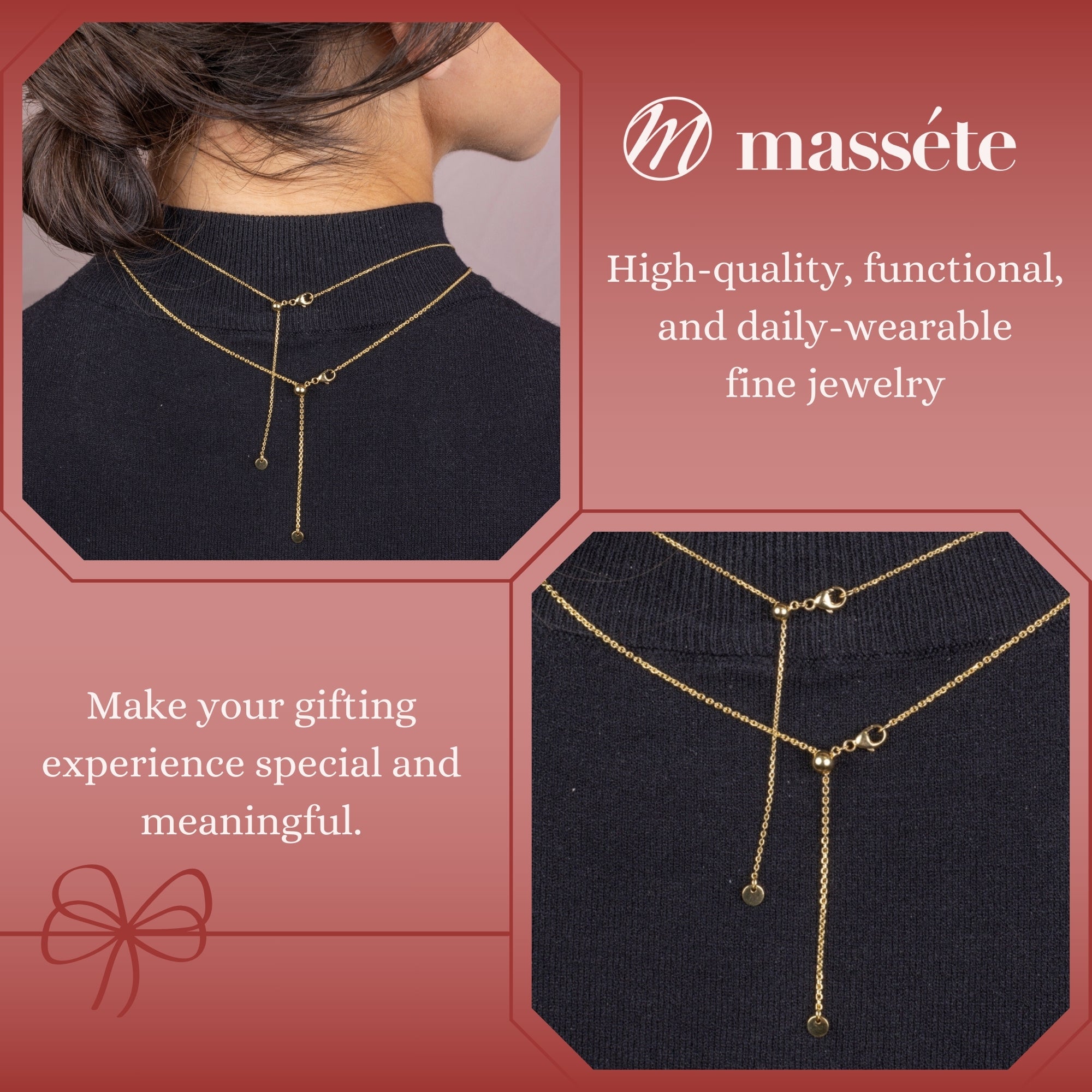 14k Solid Yellow Gold Diamond Cut Cable Chain Adjustable Length Push Button Ball Slider for Men and Women Width 1.3mm Length 20"